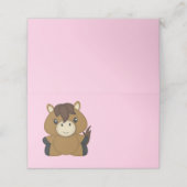 Horse Baby shower Pink Girl Plaatskaartje (Buitenkant ongevouwen)