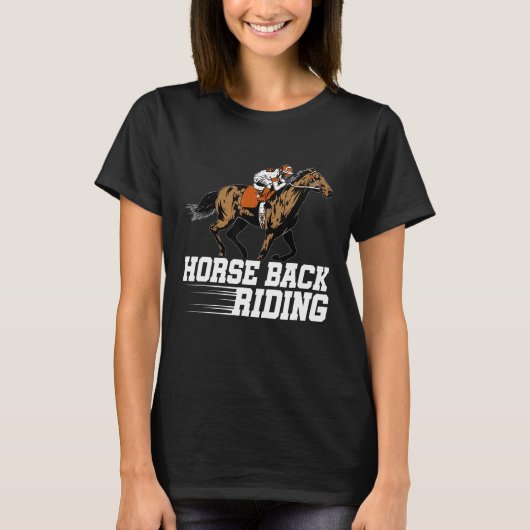Horse Back Riding Graphic Horse Lover Equestrian R T-shirt (Voorkant)