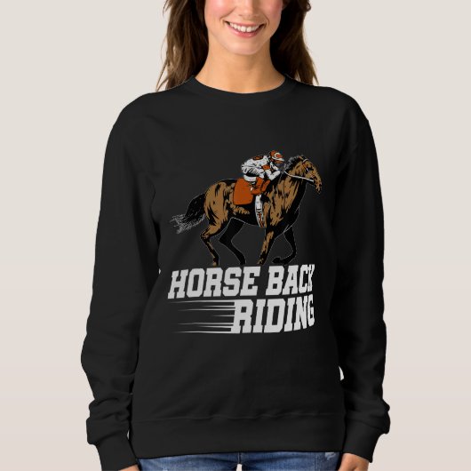 Horse Back Riding Graphic Horse Lover Equestrian R Trui (Voorkant)