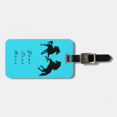 Horse Bagagelabel met aangepaste tekst en kleuren (Voorkant horizontaal)