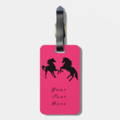 Horse Bagagelabel met aangepaste tekst en kleuren (Achterkant verticaal)