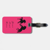 Horse Bagagelabel met aangepaste tekst en kleuren (Achterkant horizontaal)