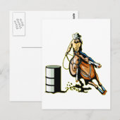 Horse Barrel Racing Briefkaart (Voorkant / Achterkant)