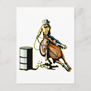 Horse Barrel Racing Briefkaart