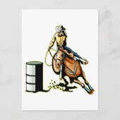 Horse Barrel Racing Briefkaart (Voorkant)