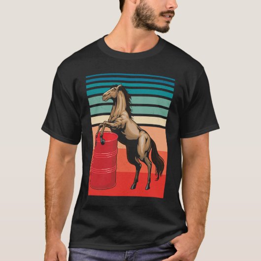 Horse Barrel Racing Equestrian Derby Horse Race T-shirt (Voorkant)