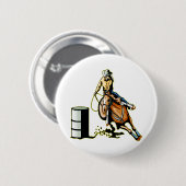 Horse Barrel Racing Ronde Button 5,7 Cm (Voorkant /achterkant)
