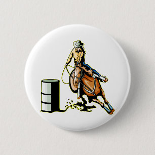 Horse Barrel Racing Ronde Button 5,7 Cm