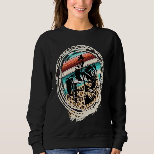 Horse Barrel Racing  Serape Leopard Trui (Voorkant)