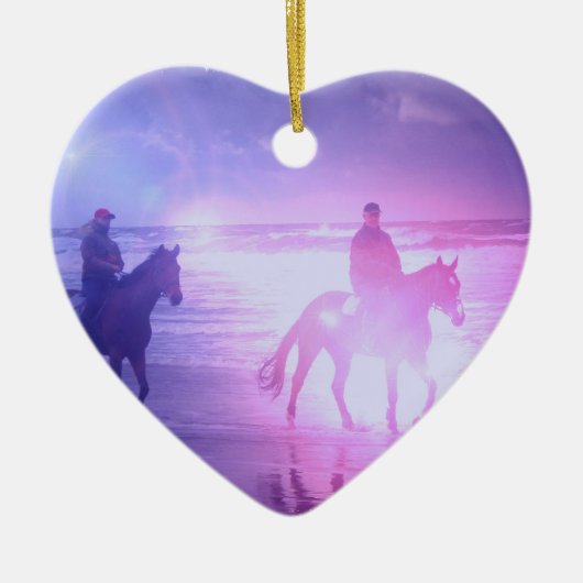Horse Beach Walk Ornament (Voorkant)