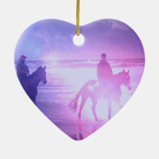 Horse Beach Walk Ornament (Achterkant)