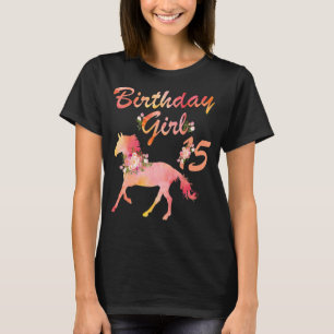 Horse Birthday Girl Love Horses 15 jaar oud T-shir T-shirt