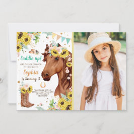 Horse Birthday Invite Girl Pony Kaart