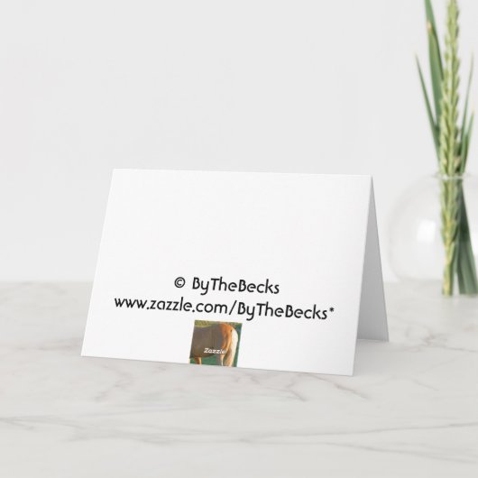 Horse Birthday Kaart--Funny Mannen Kaart (Achterkant)