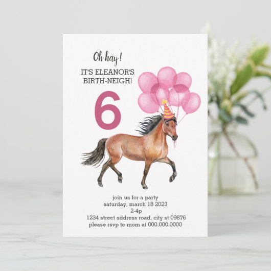 Horse Birthday // Oh Hay Het is jouw geboorte-neig Kaart (Staand voorkant)