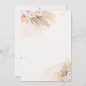 Horse Birthday Party Bohemian Cowgirl Kaart (Achterkant)