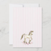 Horse Birthday Party Meisjes Pony Party Kaart (Achterkant)