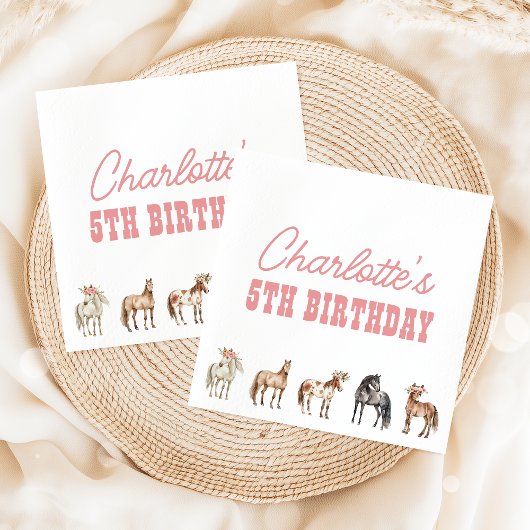 Horse Birthday Pony Party Napkins Servet