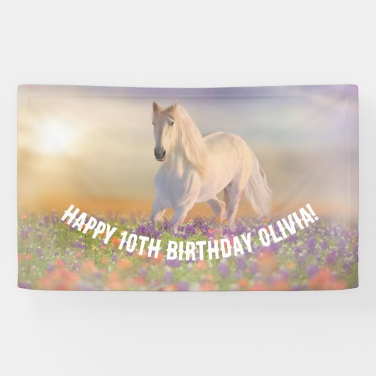 Horse Birthday Spandoek (Horizontaal)