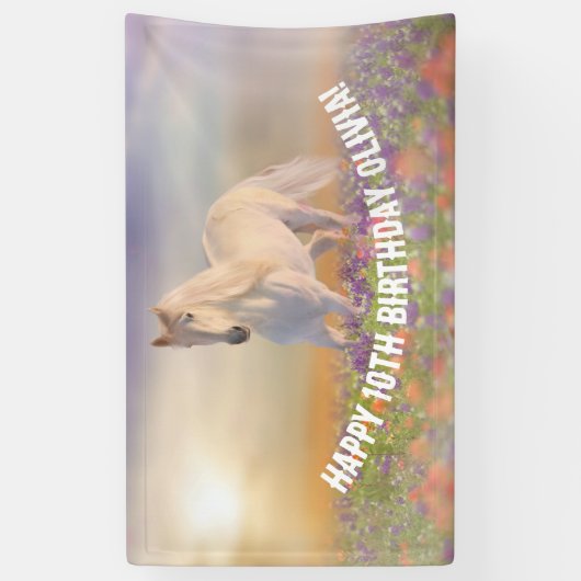 Horse Birthday Spandoek (Verticaal)