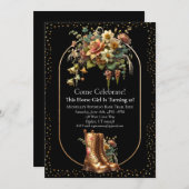 Horse Birthday Trail Ride Uitnodiging (Voorkant / Achterkant)