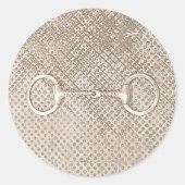 Horse Bit Nuetrals Equestrian Barn Boerderij Ronde Sticker (Voorkant)