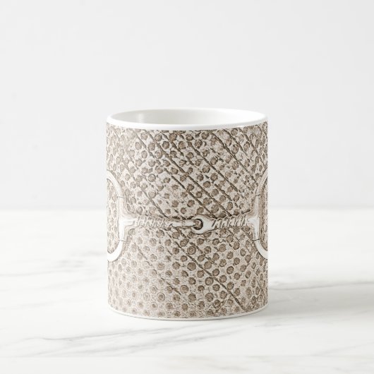 Horse Bit Nuetrals Equestrian Barn Farmhouse Koffiemok (Center)