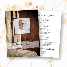 Horse Bit Satin Westerne begrafenisdienst Memorial Programmakaart