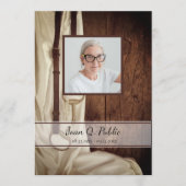 Horse Bit Satin Westerne begrafenisdienst Memorial Programmakaart (Voorkant)