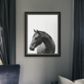 Horse Black White Style Modern Poster