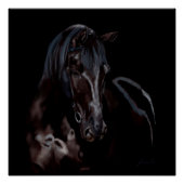 Horse Blackas Midnight Perfect Poster (Voorkant)
