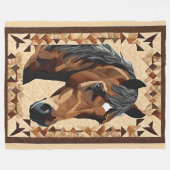 Horse Blanket Fleece Deken (Voorkant (Horizontaal))