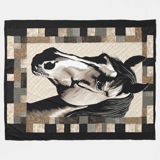 Horse Blanket Fleece Deken (Voorkant (Horizontaal))