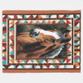Horse Blanket Fleece Deken (Voorkant (Horizontaal))