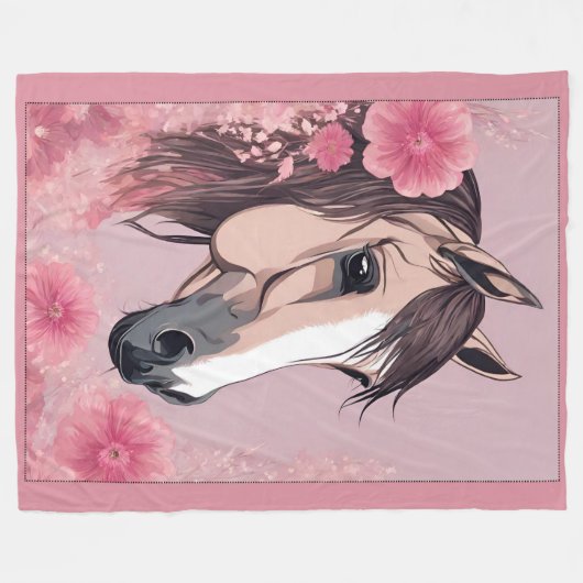 Horse Blanket Fleece Deken (Voorkant (Horizontaal))