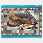 Horse Blanket Fleece Deken (Voorkant (Horizontaal))