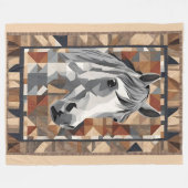 Horse Blanket Fleece Deken (Voorkant (Horizontaal))