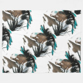 Horse Blanket Throw by Bihrle Fleece Deken (Voorkant (Horizontaal))