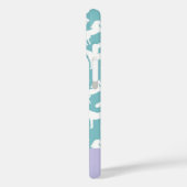 Horse Blauwgroen Pattern Rider Aangepaste naam Case-Mate iPhone Case (Achterkant / Links)