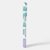 Horse Blauwgroen Pattern Rider Aangepaste naam Case-Mate iPhone Case (Achterkant / Rechts)