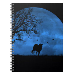 Horse Blue Moon Mystical Notitieboek
