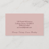 Horse Boarding Training Equestrian Service Floral Visitekaartje (Achterkant)