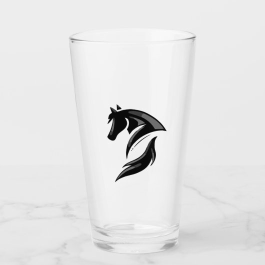 Horse Boerderij Animal Logo Glas (Voorkant)