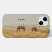 Horse Boerderij Country Rustic Art Case-Mate iPhone Case (Achterkant (horizontaal))