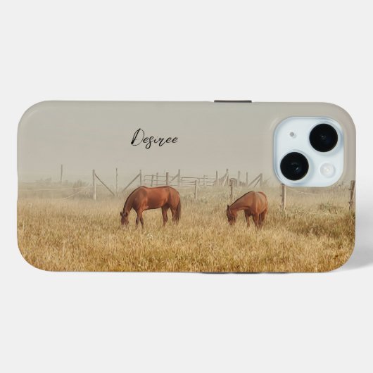 Horse Boerderij Country Rustic Art Case-Mate iPhone Case (Achterkant (horizontaal))