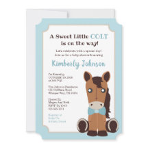 Horse Boy Baby shower Uitnodiging