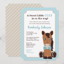 Horse Boy Baby shower Uitnodiging