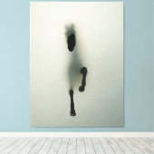 Horse Breaking Through Fog - Abstracte kunst Canvas Afdruk (Insitu (Houten vloer))
