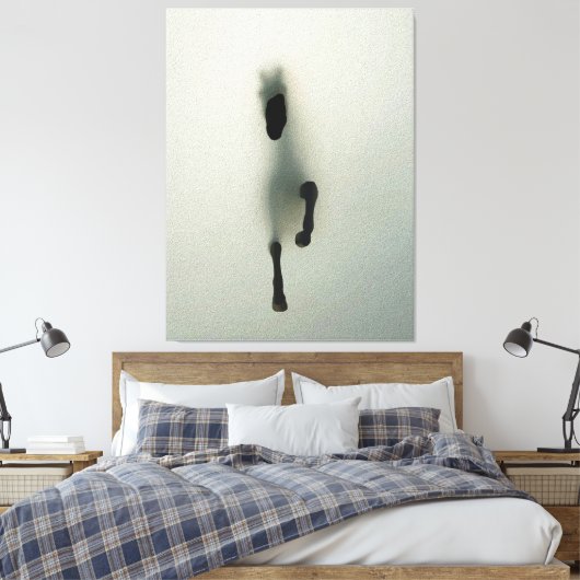 Horse Breaking Through Fog - Abstracte kunst Canvas Afdruk (Insitu (Slaapkamer))