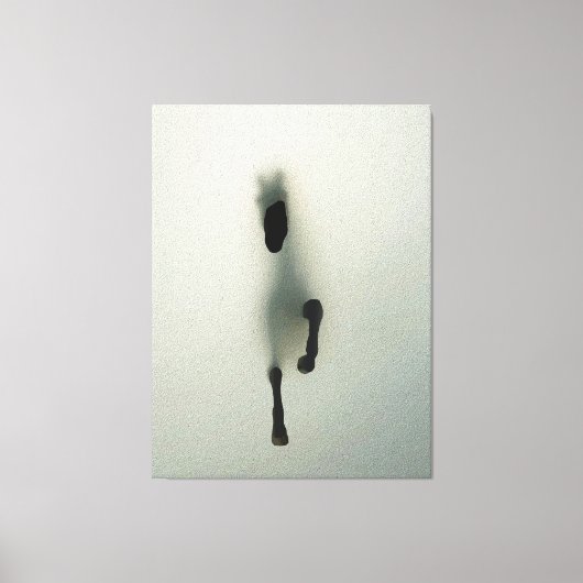 Horse Breaking Through Fog - Abstracte kunst Canvas Afdruk (Voorkant)